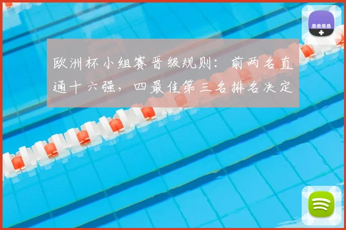 欧洲杯小组赛晋级规则：前两名直通十六强，四最佳第三名排名决定对阵