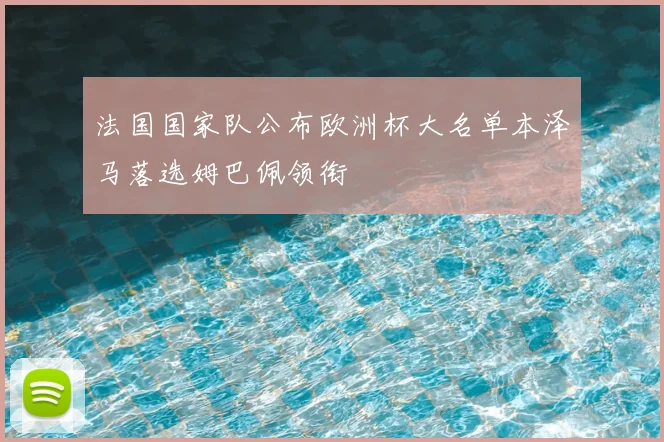 法国国家队公布欧洲杯大名单本泽马落选姆巴佩领衔